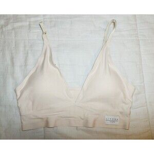 Livona‎ Intimate Sports Bra Removable Pads Seamless Beige Women's MEDIUM